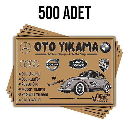 Baskılı 32X45 cm 100 gr 500 Adet Kraft Oto Paspas Kağıdı