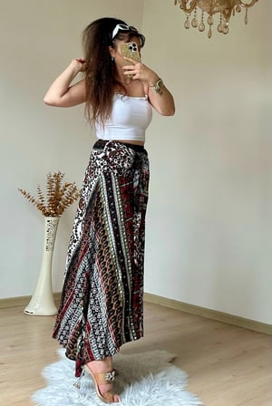 Kilim Desen Etek Yeşil Tonlu