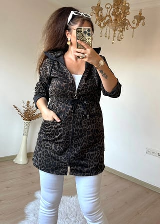 Leopar Mevsımlık Trençkot