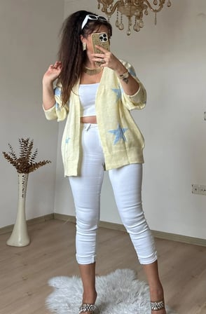 Yıldız Triko Hırka Sarı