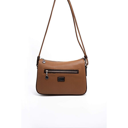 Silver Polo  Kadın Çapraz Çanta 818-45669 SILVER POLO ÇAPRAZ BAYAN ÇANTASI M86 KARAMEL-MAT KAHVE