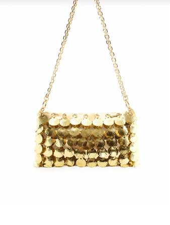  Gold Pullu Zincirli El Omuz Çantası