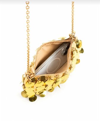  Gold Pullu Zincirli El Omuz Çantası