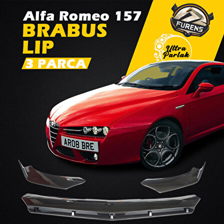 Alfa Romeo 157 Uyumlu Brabus Ön Lip 3 Parça Kanatlı Lip