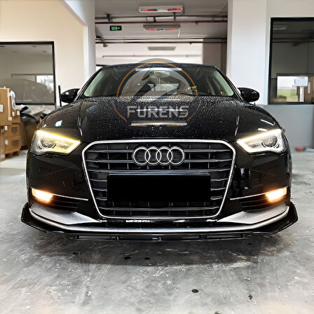Audi A3 8P 2003-2007 Uyumlu Brabus Ön Lip 3 Parça Kanatlı Lip