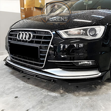 Audi A3 8P 2003-2007 Uyumlu Brabus Ön Lip 3 Parça Kanatlı Lip