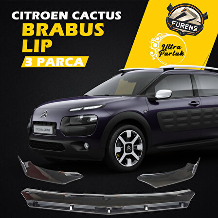 Citroen Cactus  2014-2017 Uyumlu Brabus Ön Lip 3 Parça Kanatlı Lip