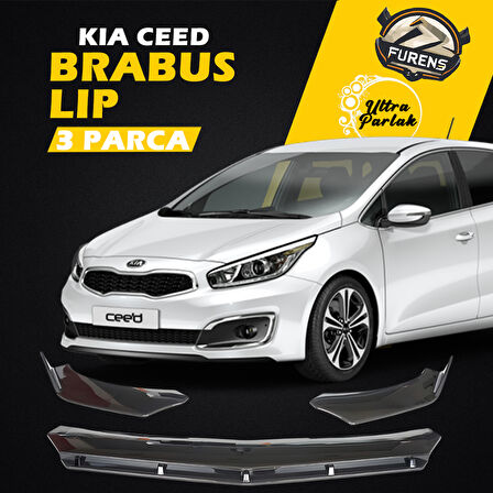 Kia Ceed Sinyalli 2012-2017 Uyumlu Brabus Ön Lip 3 Parça Kanatlı Lip