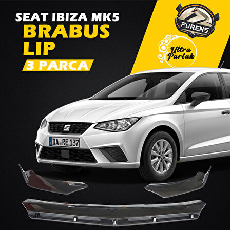 Seat Ibiza Mk5 2017 Sonrası Uyumlu Brabus Ön Lip 3 Parça Kanatlı Lip