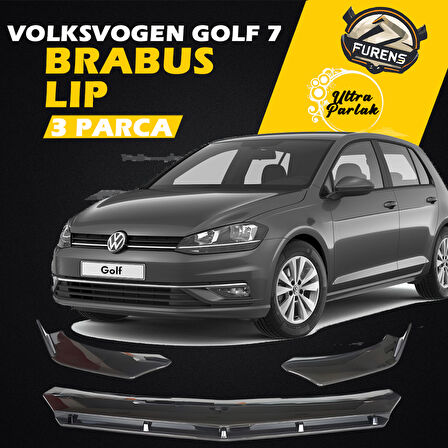 Vw Golf 7 7.5 Uyumlu Brabus Ön Lip 3 Parça Kanatlı Lip