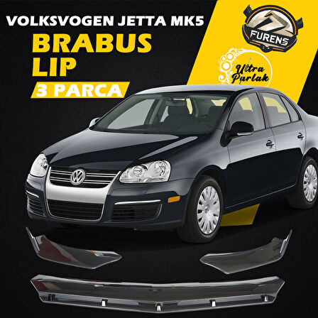 Vw Jetta Mk5 2005-2010 Uyumlu Brabus Ön Lip 3 Parça Kanatlı Lip