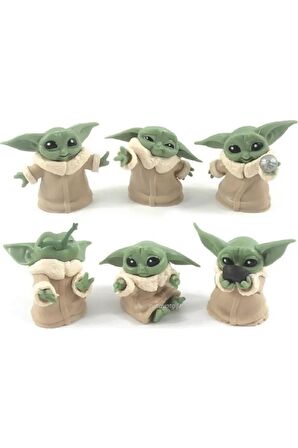 Baby Yoda 6lı Set Figür Biblo 6 Adet Figür