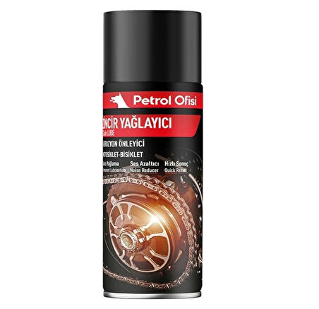 Petrol Ofisi Zincir Yağlayıcı 400ml Motosiklet ve Bisiklet için 2025 üretim