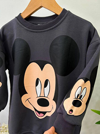 KIZ ÇOCUK SWEAT ELBİSE PAMUKLU KUMAŞ GÜNDELİK