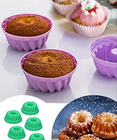 Muffin Kek Kalıbı Silikon 6 Adet