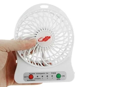 Şarjlı Taşınabilir Mini Fan - Vantilatör