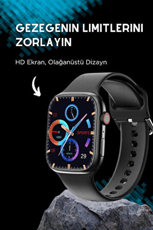 Hx Watch 9 Suit 7 Kordonlu Full Set Kadın Erkek Akıllı Saat Kulaklık Kırılmaz Cam Kılıf Hediyeli