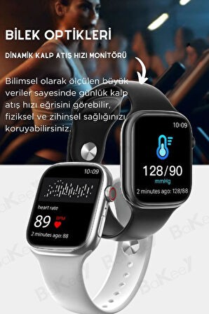 Hx Watch 9 Suit 7 Kordonlu Full Set Kadın Erkek Akıllı Saat Kulaklık Kırılmaz Cam Kılıf Hediyeli