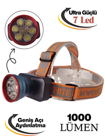 GP-326 Ultra Güçlü Şarjlı Kafa Lambası 10 Watt 1000 Lümen