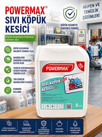 POWERMAX Sıvı Köpük Kesici 5 Litre Profesyonel Köpük Kontrol Ürünü