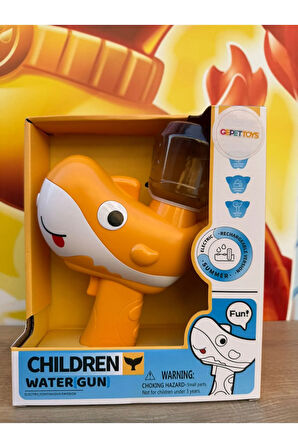 Oyuncak Jarjlı Su Tabancası Sevimli Balina 120Ml Kapasiteli Su tabancası