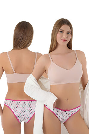 Kadınlar İçin Şıklık ve Konforu Bir Arada Sunan Desenli Pamuklu Kurdeleli Külot