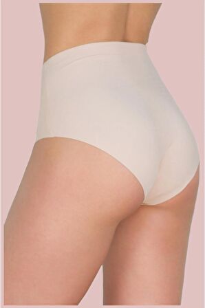 Yüksek Bel Lazer Kesim Bato Silikonlu Kaydırmaz Slip Lazer Külot Korse