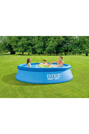 Easy Mavi Renk Kolay Kurulum Şişme Havuz 305x76cm Büyük Boy Aile Havuzu Bahçe Havuzu