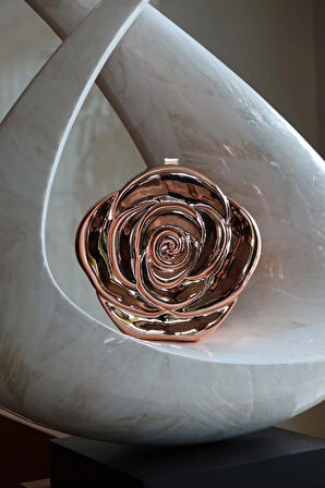 Rose Gold Gül Mika Zincirli El Omuz Çantası