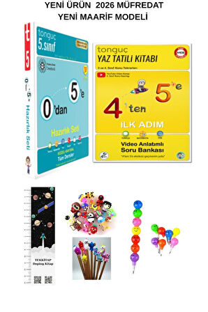 Tonguç 0'dan 5-4'ten 5'e Yaz Tatili Kitabı İlk Adım SETİ (3 KİTAP )(UZAY A.+EMOJİ K.+KALEM B.)2026