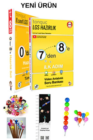 Tonguç 0 DAN 8 +++ 7'den 8'e LGS Hazırlık İlk Adım Seti 2025-2026 (UZAY A+KALEM B.+EMOJİ K.)YENİÜRÜN