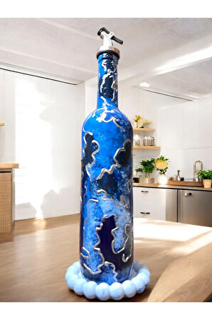 El Yapımı Altın Varaklı Yağdanlık Tasarım Sunum Standı ile Şık Mutfaklar ve Sofralar