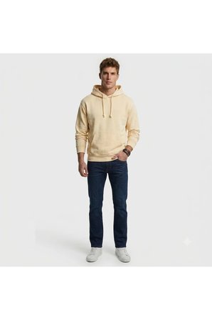 %100 pamuk kapüşonlu erkek bej sweat erBej / 2XL