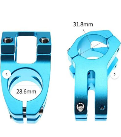 BİKE SKY Wake Alüminyum Mavi Bisiklet Kısa Gidon Boğazı 40mm Bisiklet Yedek Parça 31,8mm