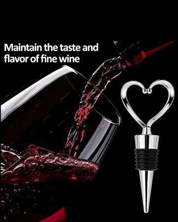 Atay Garage 2 Adet Fiyatıdır Kalp Şeklinde Şarap ve Şampanya Tıpası Mutfak ve Yemek Dekoru