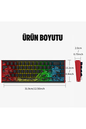 Alux 68 Max He- Kablolu Manyetik Switch Klavye- 800hz Alüminyum Gövde Argb