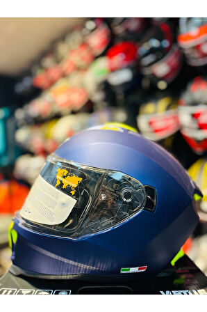 FS 865 SOLID MATT BLUE FULL FACE MOTOSİKLET KASKI