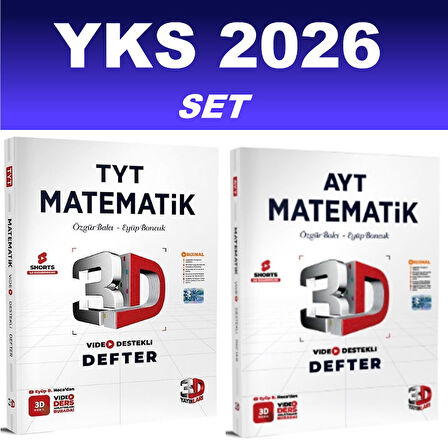2026 TYT - AYT Matematik Video Destekli Defter VDD Seti 3D Yayınları