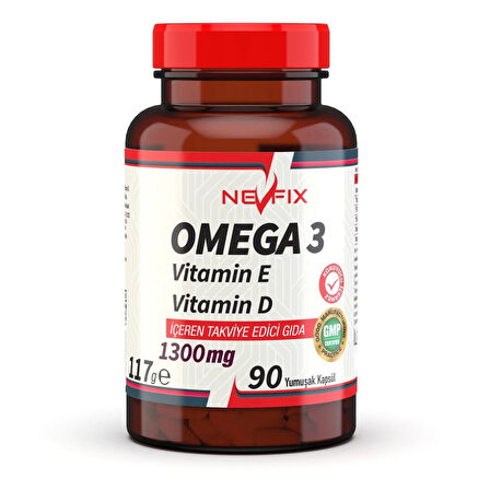 Omega 3 Balık Yağı 1300 mg 90 Yumuşak Kapsül