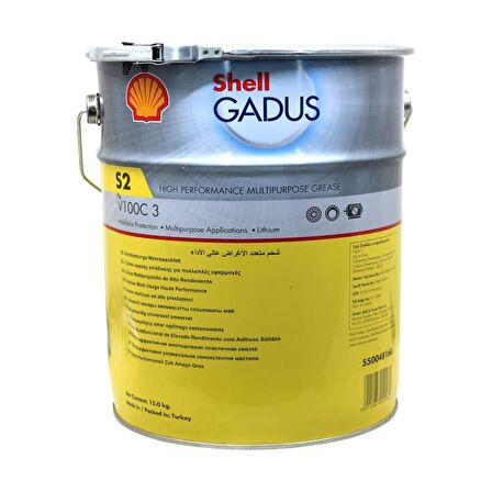 Shell Gadus S2 V100C 3 - 15 Kg Rulman Gresi - Mükemmel Yağlama