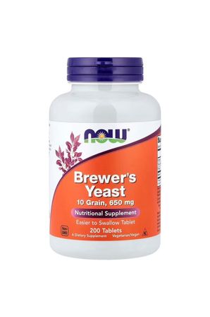 Now Foods Brewer's Yeast 650 mg 200 Tablets