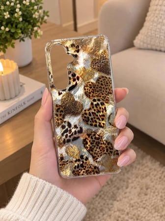 SAMSUNG GALAXY S24 FE UYUMLU LEOPAR DESENLİ SİLİKON KILIF