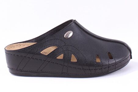 Dagoster DZA37-1801 Siyah Günlük Ortopedik Burun Kapalı Kadın Terlik