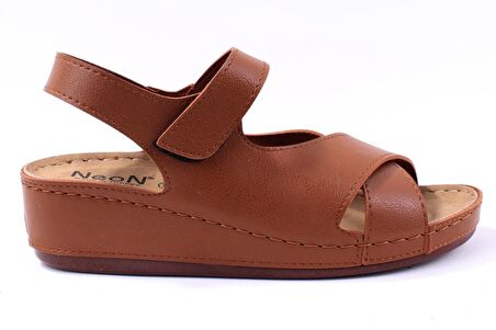 Dagoster DZA37-1810 Taba Günlük Ortopedik  Kadın sandalet