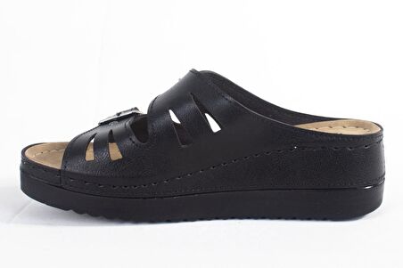 Dagoster DZA37-3001 Siyah  Günlük Ortopedik  Kadın Terlik