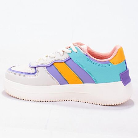 Lamberjack Freya Bej Lila Günlük Kadın Spor Ayakkabı