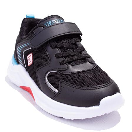 Pepino 1425 Siyah Kırmızı Ortopedik Günlük Erkek Çocuk Spor Ayakkabı