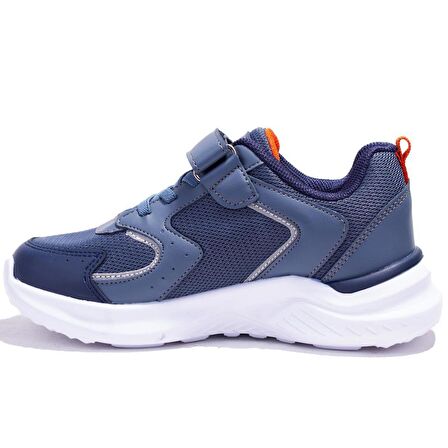 Pepino 1425 Ortopedik Günlük İndigo Turuncu Erkek Çocuk Spor Ayakkabı