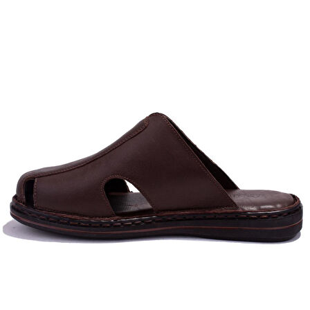 Hammer Jack 578165 Mildura Kahve Ortopedik Burun Kapalı  Erkek Deri Terlik