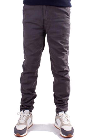 Twister Slim Jogger-011 Antrasit Yüksek Bel Dar Paça Erkek Keten Pantolon